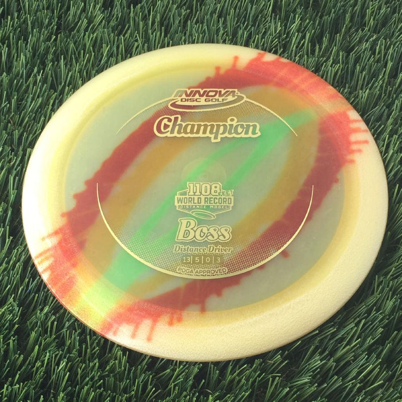 Innova Champion I-Dye Boss with 1108 Feet World Record Distance Model Stamp - 165g - Translucent Dyed