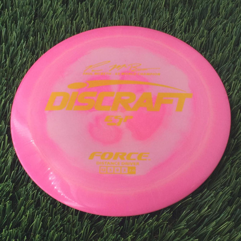 Discraft ESP Force with Paul McBeth - 6x World Champion Signature Stamp - 172g Pink