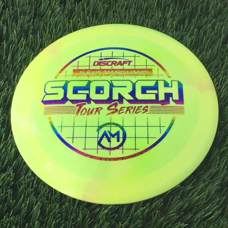 Discraft ESP Swirl Scorch with Alexis Mandujano Tour Series 2022 Stamp - 169g Yellow