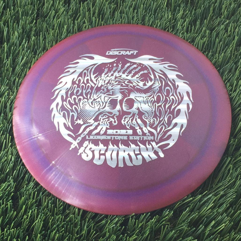 Discraft Elite Z Metallic Swirl Scorch with 2023 Ledgestone Edition - Wave 1 Stamp - 172g - Translucent Dark Pink