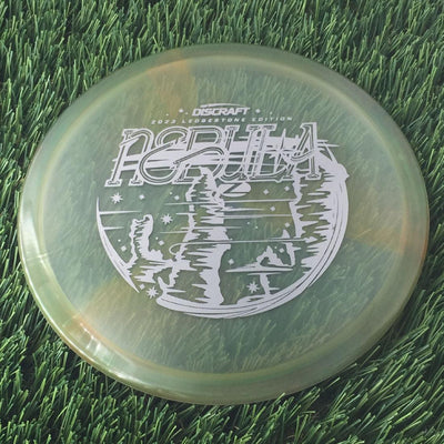 Discraft Elite Z Swirl Nebula with 2023 Ledgestone Edition - Wave 1 Stamp - 172g - Translucent Dark Green