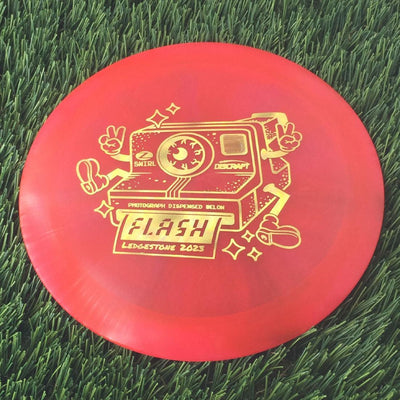 Discraft Elite Z Swirl Flash with 2023 Ledgestone Edition - Wave 1 Stamp - 174g - Translucent Red