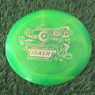 Discraft Elite Z Swirl Flash with 2023 Ledgestone Edition - Wave 1 Stamp - 174g - Translucent Green