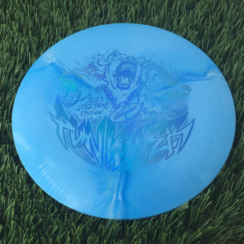 Discraft ESP Swirl Punisher with 2023 Ledgestone Edition - Wave 3 Stamp - 174g Light Blue