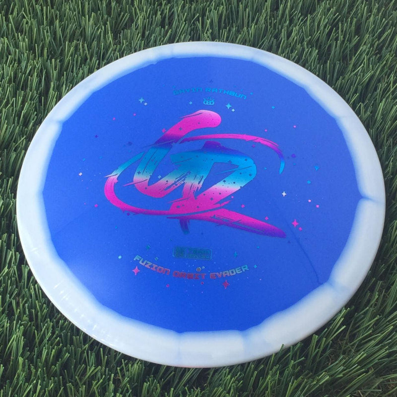 Dynamic Discs Fuzion Orbit Evader with Gavin Rathbun Space Orbit Team Series 2023 Stamp - 175g Blue