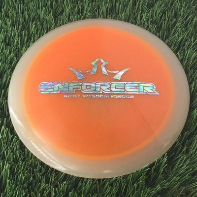 Dynamic Discs Lucid Moonshine Orbit Glow Enforcer with Ricky Wysocki #38008 Stamp - 175g - Translucent Orange