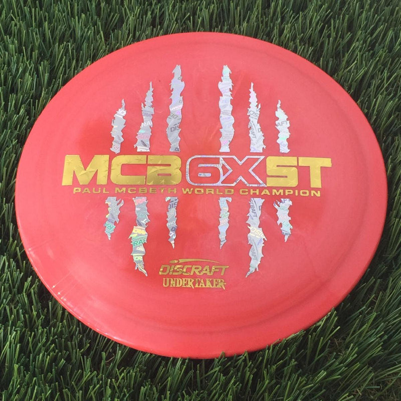 Discraft ESP Swirl Undertaker with McBeast 6X Claw PM World Champ Stamp - 173g Red