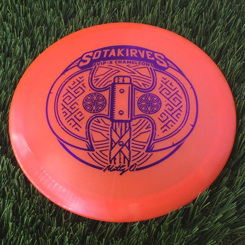 Westside VIP-X Chameleon Glimmer Hatchet with Matt Orum Matty O Sotakirves 2024 Team Series Stamp - 175g Orange