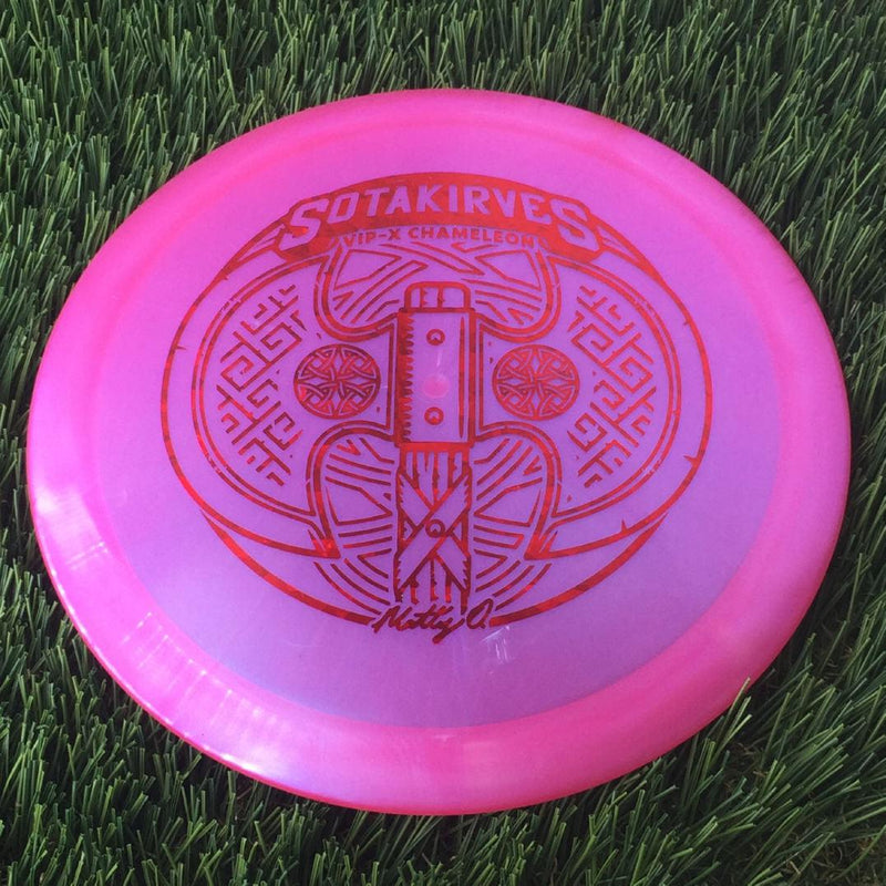 Westside VIP-X Chameleon Glimmer Hatchet with Matt Orum Matty O Sotakirves 2024 Team Series Stamp - 173g Pink