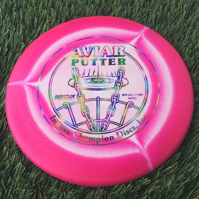 Innova Halo Nexus Aviar Putter with 40th Anniversary - Innova Champion Discs, Inc. Stamp - 175g Pink