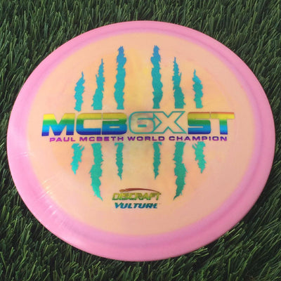 Discraft ESP Swirl Vulture with McBeast 6X Claw PM World Champ Stamp - 174g - Solid Pink