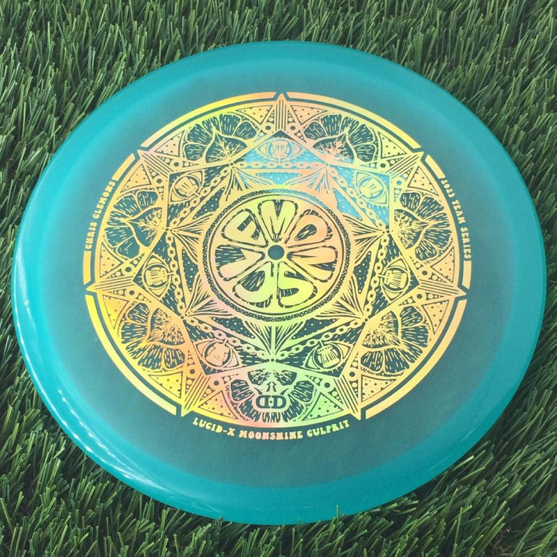 Dynamic Discs Lucid-X Moonshine Culprit with Chris Clemons Lemon Slice Team Series 2023 Stamp - 176g - Translucent Light Blue