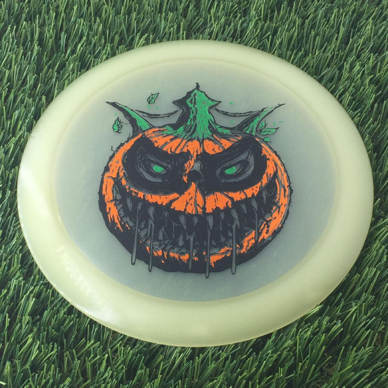 Dynamic Discs Lucid Moonshine Glow Captain with Scary Pumpkin with DD Crown - Triple Foil 2024 Stamp - 173g - Translucent Glow