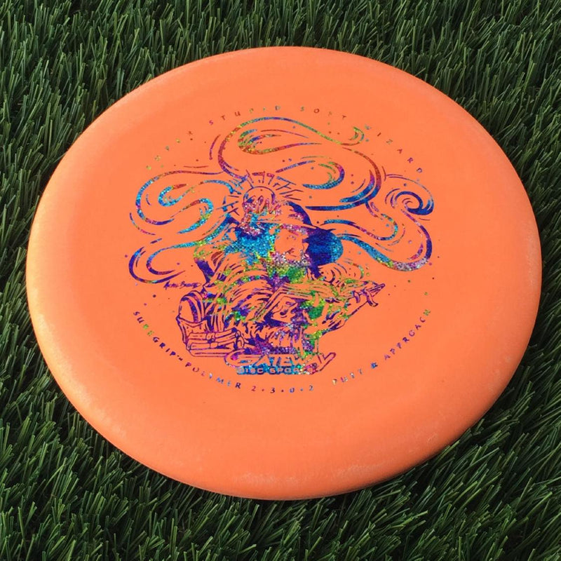 Gateway Suregrip Super Stupid Soft (SSS) Wizard with Spell Book Art by Michael Barnard Stamp - 173g Pale Orange