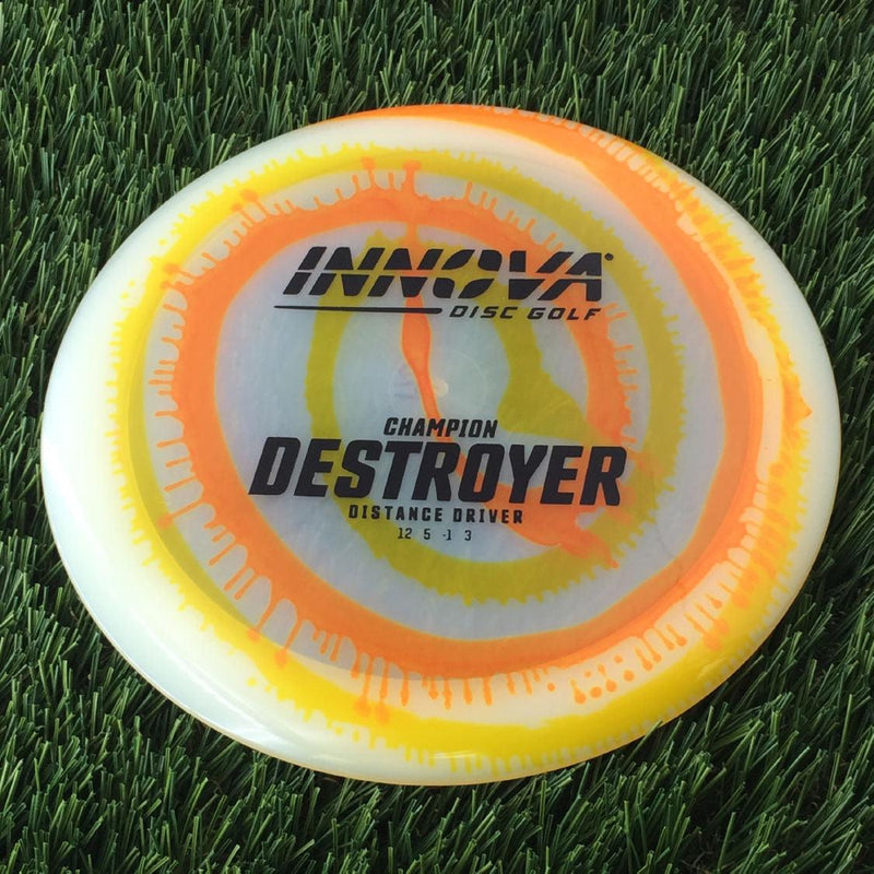 Innova Champion I-Dye Destroyer with Burst Logo Stock Stamp - 172g - Translucent Dyed