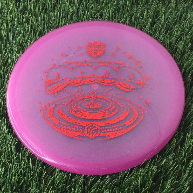 Discmania C-Line Color Glow Reinvented Drop with Niklas Anttila Creator Series - NA Logo - Water Drop Stamp - 174g - Translucent Purple