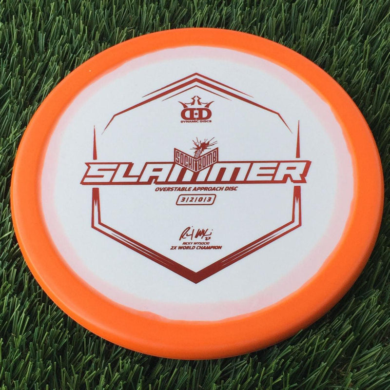 Dynamic Discs Classic Supreme Orbit SockiBomb Slammer with Sockibomb Ignite V2 - Ricky Wysocki 2x World Champion Stamp - 174g Orange