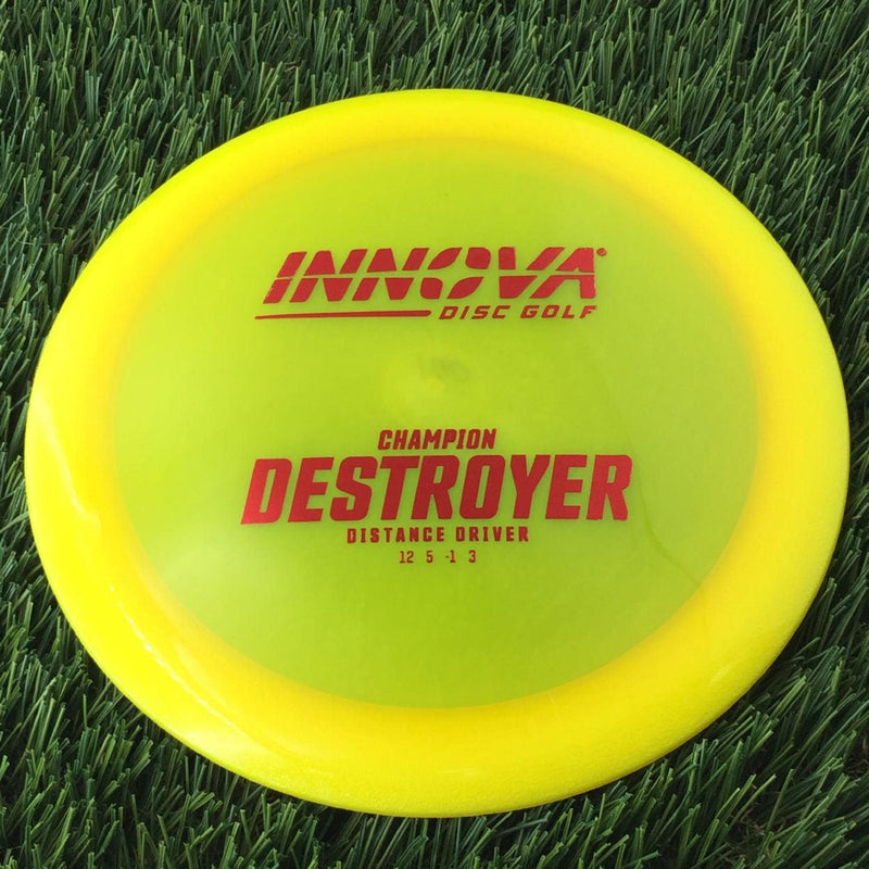 Innova Champion Destroyer with Burst Logo Stock Stamp - 160g - Translucent Light Orange