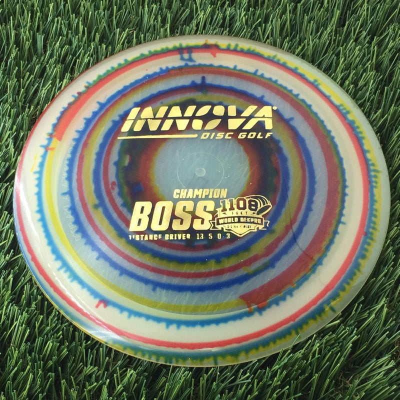 Innova Champion I-Dye Boss with Burst Logo Stock 1108 Feet World Record Stamp - 171g - Translucent Dyed