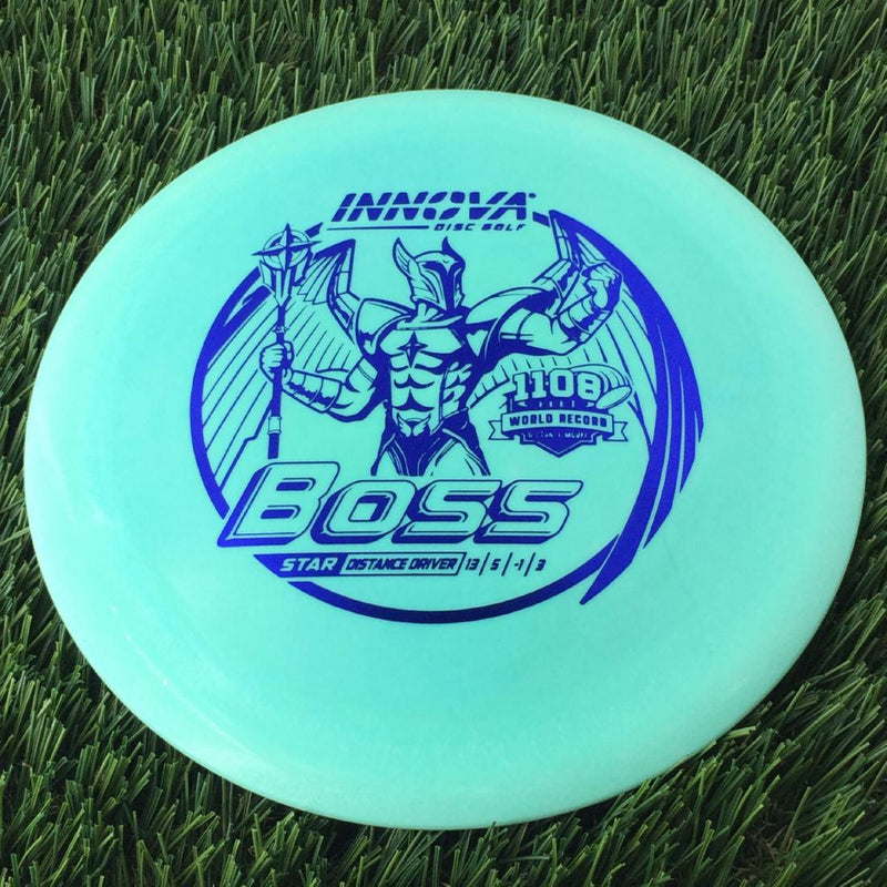 Innova Star Boss with Burst Logo Stock 1108 Feet World Record Stamp - 143g Turquoise Green