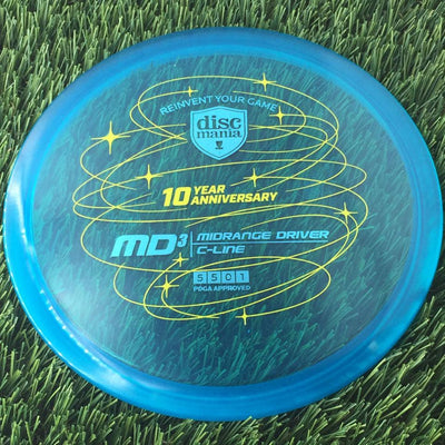 Discmania Italian C-Line MD3 Reinvented with 10 Year Anniversary Revolution Design Stamp - 176g - Translucent Blue