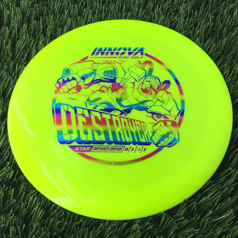 Innova Star Destroyer with Burst Logo Stock Stamp - 167g Neon Yellow