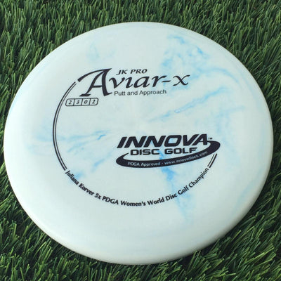 Innova Pro JK Aviar-x with Juliana Korver 5x PDGA Women's World Disc Golf Champion Stamp - 170g Pale Blue