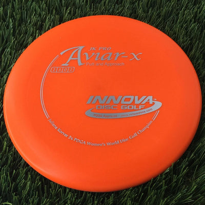 Innova Pro JK Aviar-x with Juliana Korver 5x PDGA Women's World Disc Golf Champion Stamp - 167g Orange