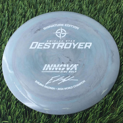 Innova Swirled Star Destroyer with Eveliina Salonen - 2024 World Champion Signature Edition Stamp - 175g Dark Grey