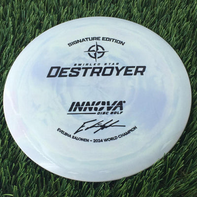 Innova Swirled Star Destroyer with Eveliina Salonen - 2024 World Champion Signature Edition Stamp - 175g Light Grey