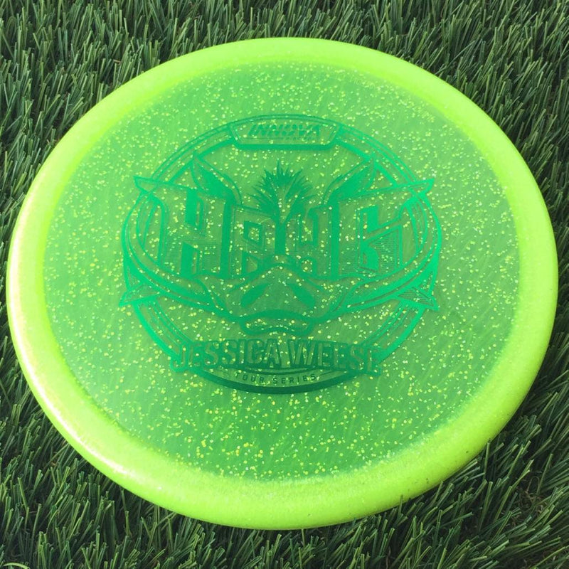 Innova Champion Metal Flake Hawg with Jessica Weese 2024 Tour Series Stamp - 175g - Translucent Light Green