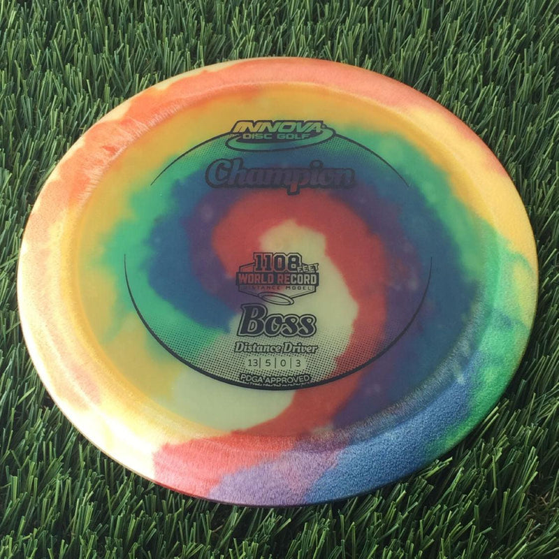 Innova Champion I-Dye Boss with 1108 Feet World Record Distance Model Stamp - 166g - Translucent Dyed