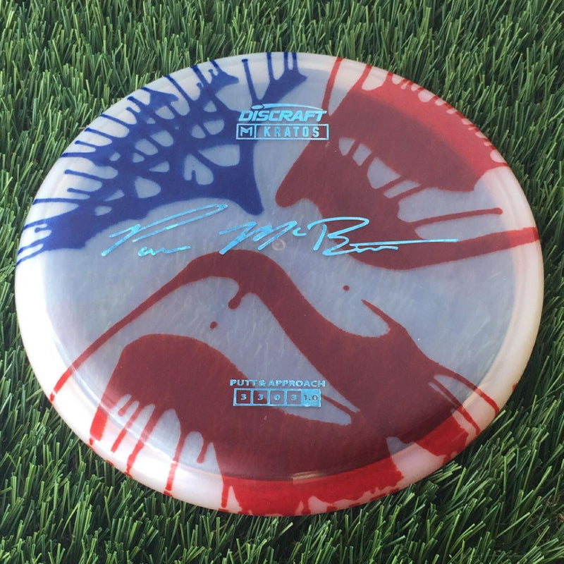 Discraft Elite Z Fly-Dyed Kratos with Paul McBeth Large Signature Stamp - 172g - Translucent Flag