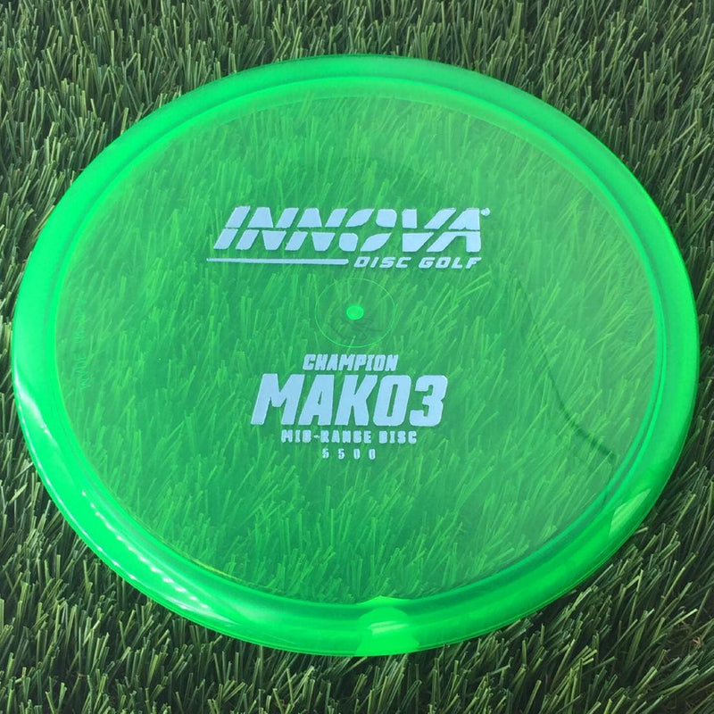 Innova Champion Mako3 with Burst Logo Stock Stamp - 176g - Translucent Green