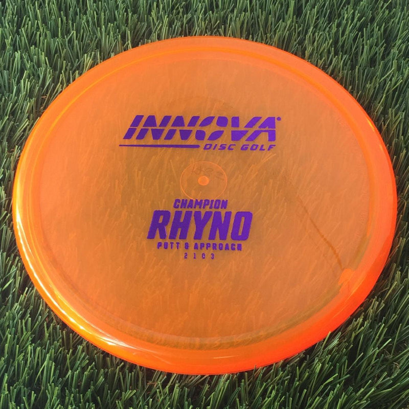 Innova Champion Rhyno with Burst Logo Stock Stamp - 175g - Translucent Orange