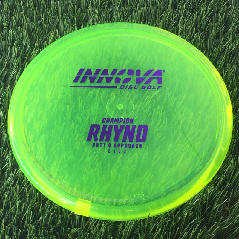 Innova Champion Rhyno with Burst Logo Stock Stamp - 175g - Translucent Yellow