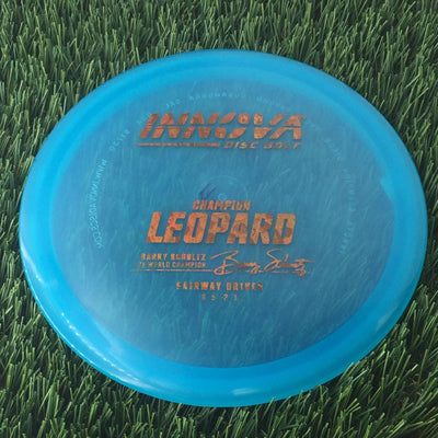 Innova Champion Leopard with Burst Logo Barry Schultz 2X World Champion Stamp - 172g - Translucent Blue