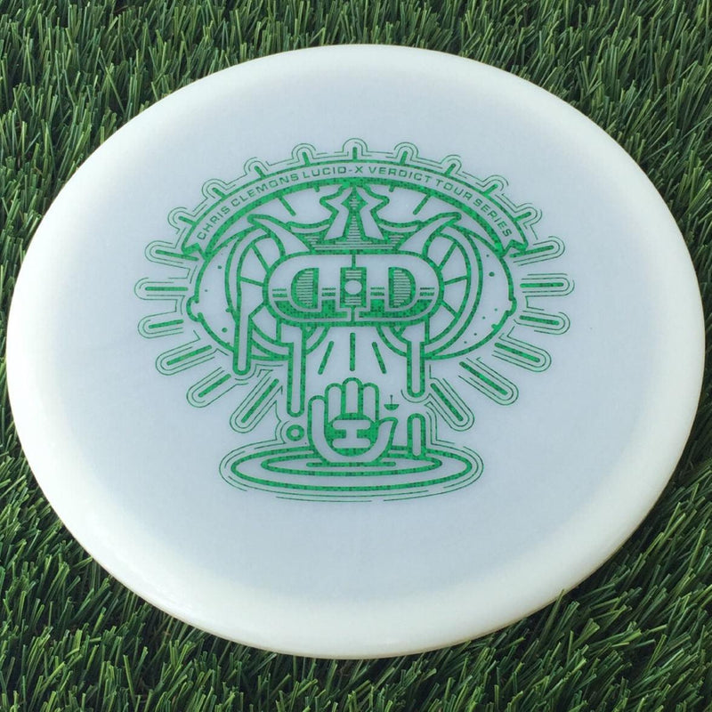 Dynamic Discs Lucid-X Verdict with Chris Clemons Tour Series 2022 Stamp - 175g - Translucent White