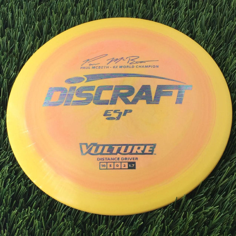 Discraft ESP Vulture with Paul McBeth - 6x World Champion Signature Stamp - 174g Orangish Pink