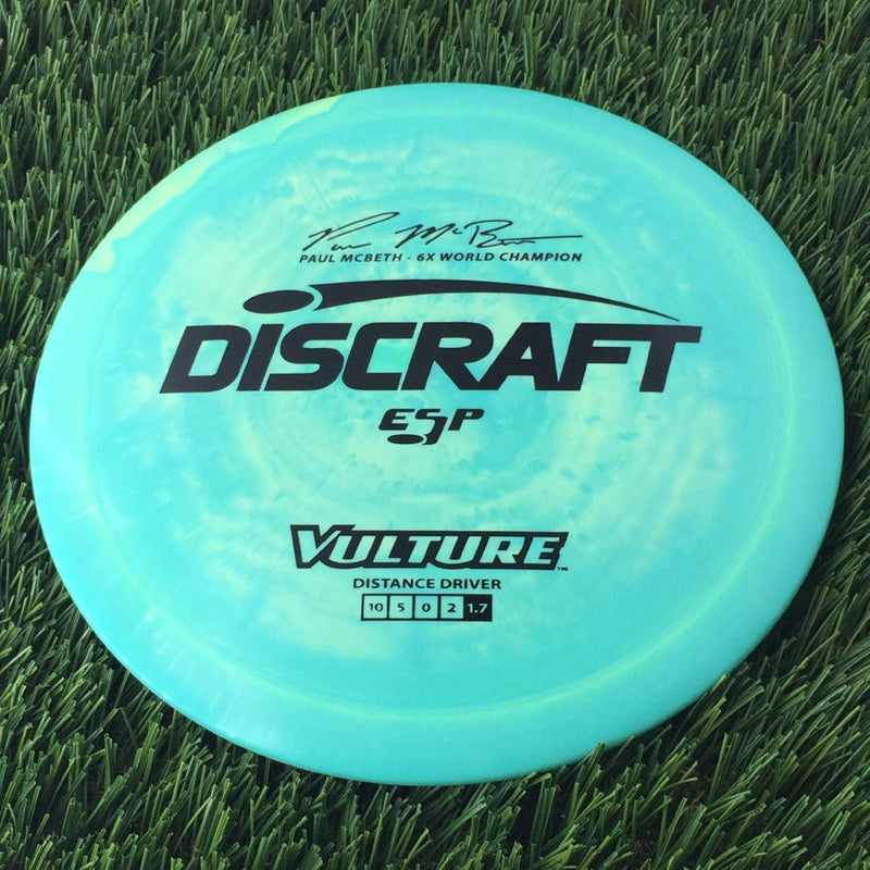 Discraft ESP Vulture with Paul McBeth - 6x World Champion Signature Stamp - 169g Turquoise Green