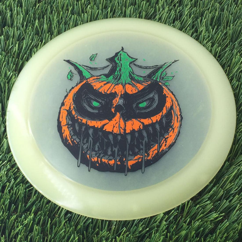 Dynamic Discs Lucid Moonshine Glow Captain with Scary Pumpkin with DD Crown - Triple Foil 2024 Stamp - 173g - Translucent Glow