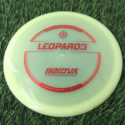 Innova Proto Glow Champion Leopard3 with Burst Logo Stock Stamp - 175g - Translucent Glow