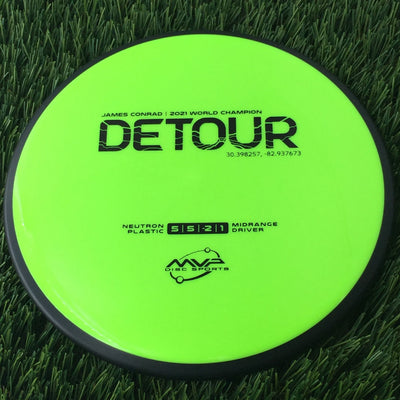 MVP Neutron Detour with James Conrad | 2021 World Champion | 37.7155474,-119.676854 Stamp - 172g Neon Green