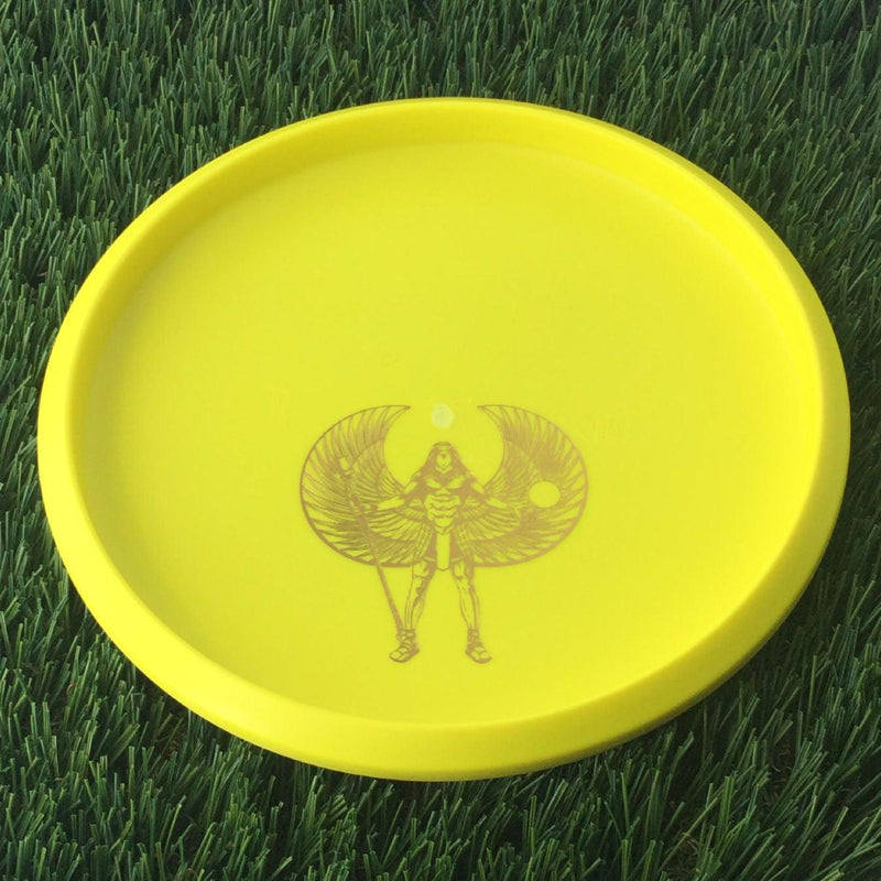 Discmania Italian D-Line Flex 2 P2 with Stock Top with Sky God Mini Bottom Stamp - 173g Yellow