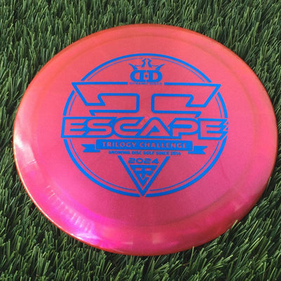 Dynamic Discs Lucid Ice Glimmer Escape with 2024 Trilogy Challenge Stamp - 173g - Translucent Red