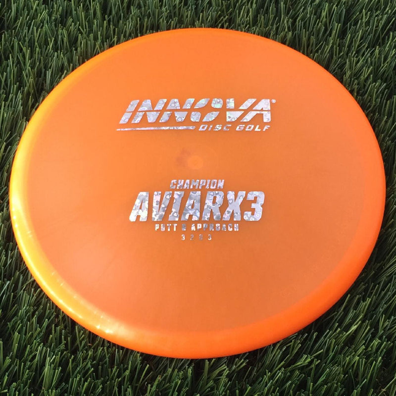 Innova Champion AviarX3 with Burst Logo Stock Stamp - 162g - Translucent Orange