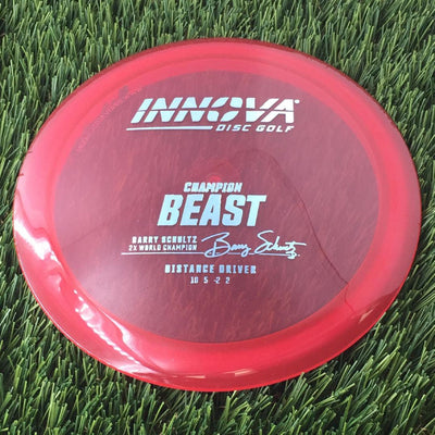 Innova Champion Beast with Burst Logo Barry Schultz 2X World Champion Stamp - 169g - Translucent Red