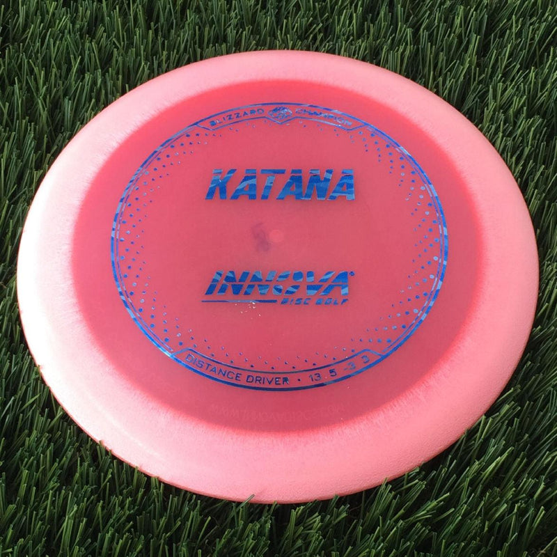 Innova Champion Blizzard Katana with Burst Logo Stock Stamp - 136g - Translucent Pink