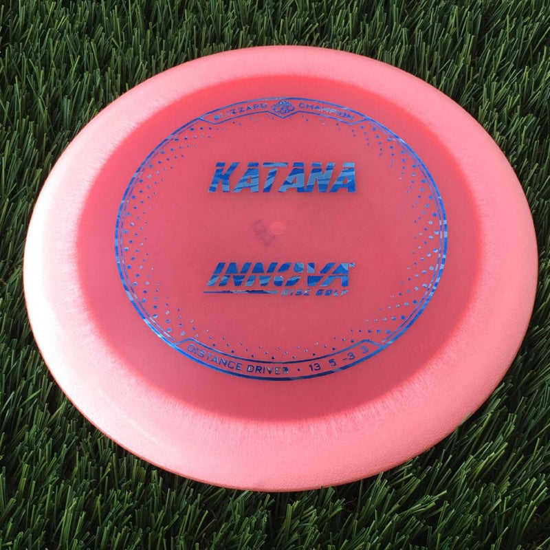 Innova Champion Blizzard Katana with Burst Logo Stock Stamp - 137g - Translucent Pink