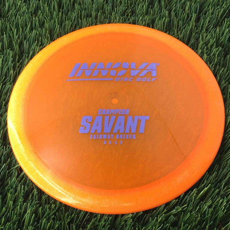 Innova Champion Savant with Burst Logo Stock Stamp - 158g - Translucent Orange